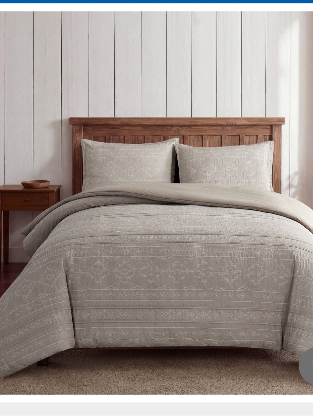 (6) Pendleton 3piece Otero Yarn  Dyed Jacquard Geometric Comforter Set